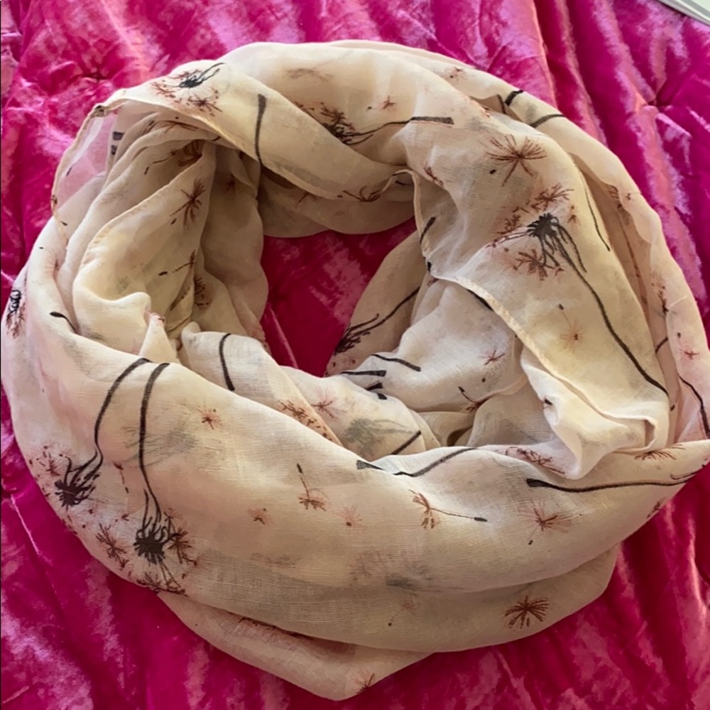 Pink Dandelion Infinity Scarf